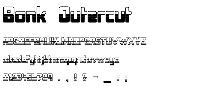 Bonk Outercut font
